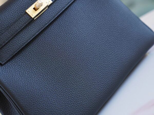Full Handmade Hermes CK89 Nior Togo Leather Kelly 25CM Gold Hardware