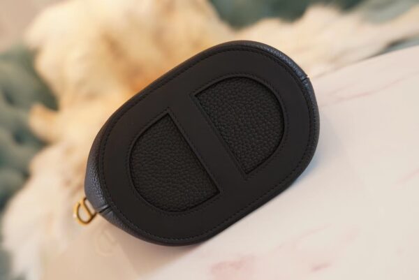 Full Handmade Hermes CK89 Black In The Loop18CM Clemence Leather Gold Hardware