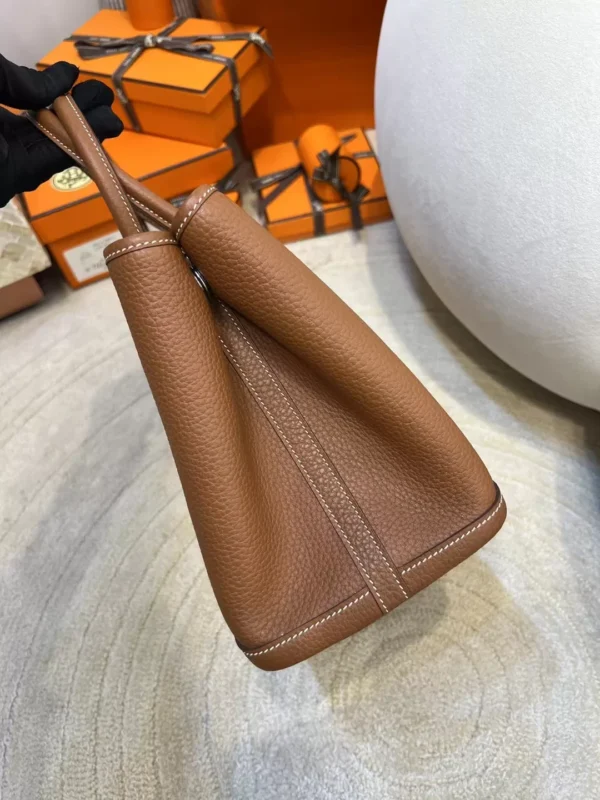 Taiwan Hermes 37 Gold Negonda Leather Garden Party 30 Silver Hardware