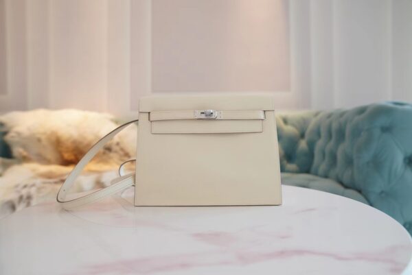 GPCMode Hermes Kelly Danse 22CM CK10 Craie Jonathan Leather Silver Hardware