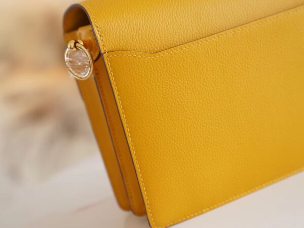 GPCMode Hermes 9D Amber Roulis Mini 18cm Evercolor Gold Hardware