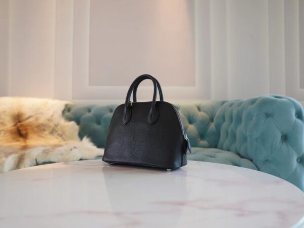 Discount Hermes CK89 Nior Chevre Leather Mini Bolide18CM Silver Hardware