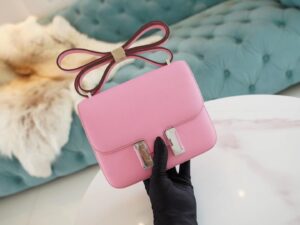 GPCMode Factory Hermes 5P Pink Epsom Leather Constance Bag19CM Silver Hardware