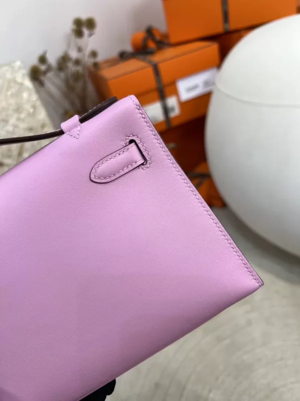 Singapore Kuala Lumpur Hermes Kelly Pochette 22cm Swift X9 Mauve Sylvestre Silver Hardware