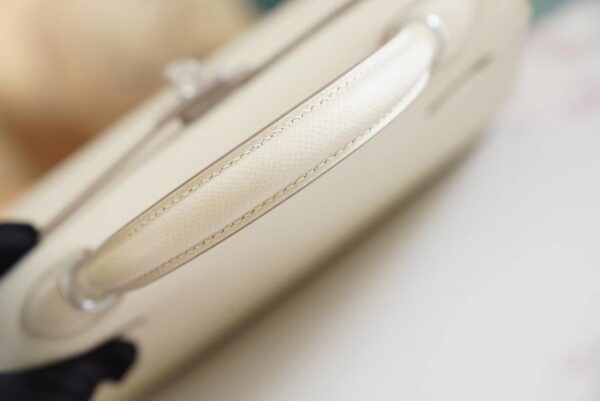 GPCMode Factory Hermes Kelly 25CM C10 Craie Epsom Leather Silver Hardware