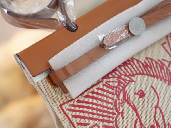 GPCMode Hermes Herbag 31CM Beige Canvas CK37 Gold Barenia Silver Hardware