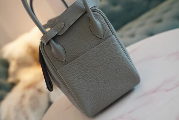 Full Handmade Hermes 4Z Gris Mouette Clemence Lindy 26CM Silver Hardware