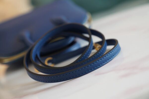 Fashion Hermes Mini Bolide 18CM 71 Blue France Evercolor Leather Gold Hardware