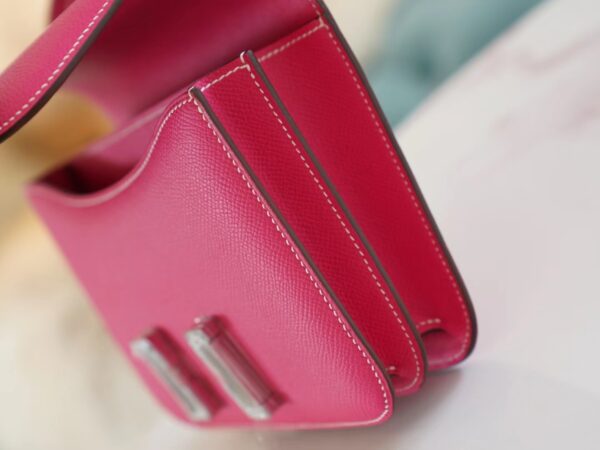 Wholesale GPCMode Hermes Constance 19CM E5 Rose Tyrien Epsom Leather Silver Hardware