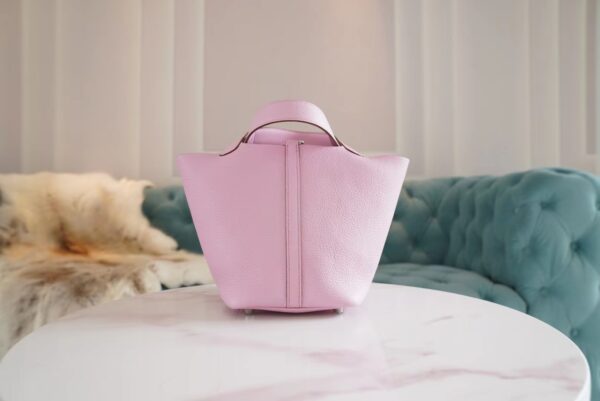 GPCMode Factory Hermes Picotin18CM X9 Mauve Sylyestre Clemence Leather Silver Hardware