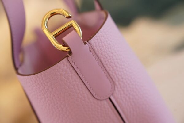 GPCMode Hermes In The Loop18CM X9 Mauve Sylyestre Clemence Leather Gold Hardware