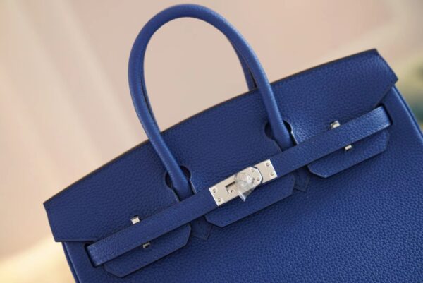 New Arrival Hermes 71 Blue France Togo Leather Birkin25CM Silver Hardware