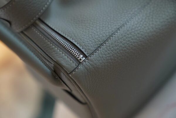 Full Handmade Hermes 4Z Gris Mouette Clemence Lindy 26CM Silver Hardware