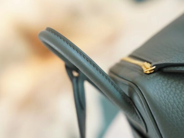 GPCMode Hermes Factory 63 Vert Amande Clemence Leather Mini Lindy19CM