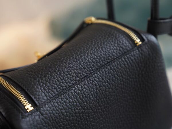 Full Handmade Hermes Mini Lindy 19CM CK89 Nior Clemence Gold Hardware
