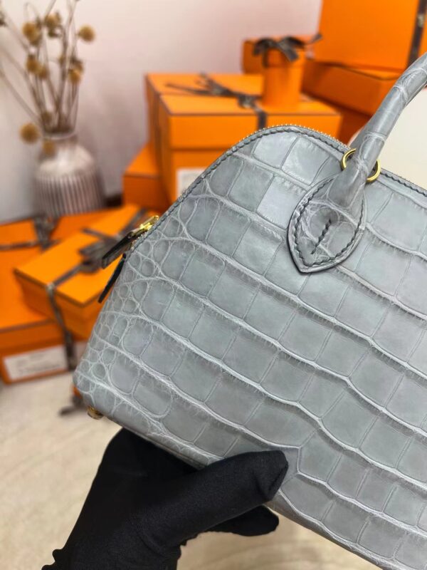 Australia Sydney Hermes Mini Bolide 18CM Matte Alligator 0V Gris Ciment Gold Hardware