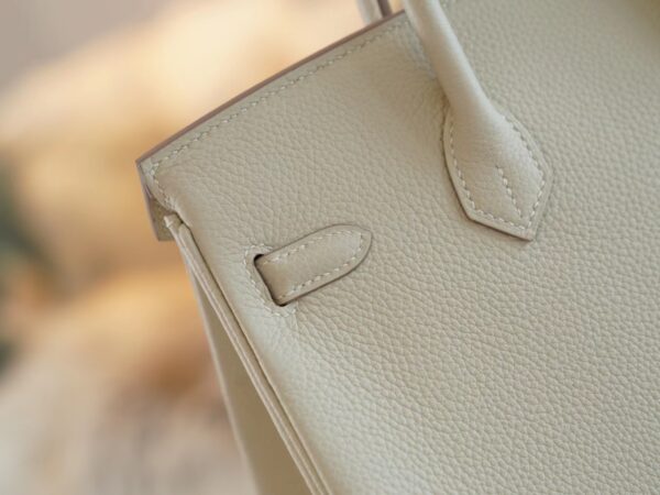 GPCMode Hermes Togo Leather Birkin 25CM CK10 Craie Silver Hardware