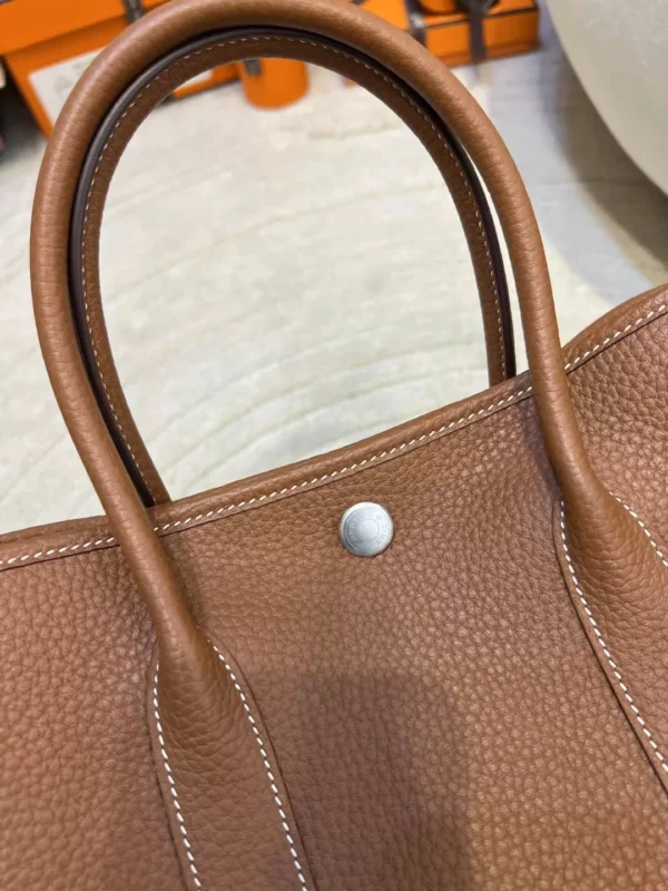 Taiwan Hermes 37 Gold Negonda Leather Garden Party 30 Silver Hardware