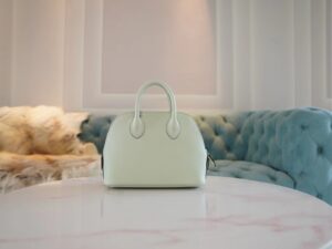 3f2a6168ec0d93b GPCMode Hermes Chevre Leather Mini Bolide 18CM 0S Vert Fizz Silver Hardware
