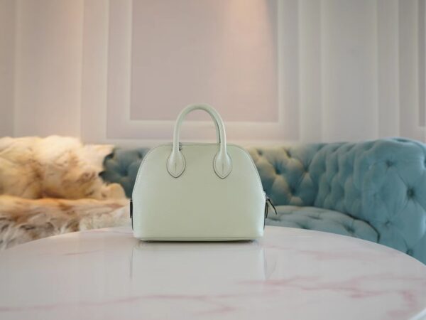 GPCMode Hermes Chevre Leather Mini Bolide 18CM 0S Vert Fizz Silver Hardware