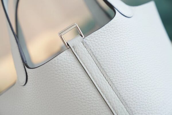 Stock GPCMode Hermes Picotin Bag18CM 08 Blue Pale Clemence Leather