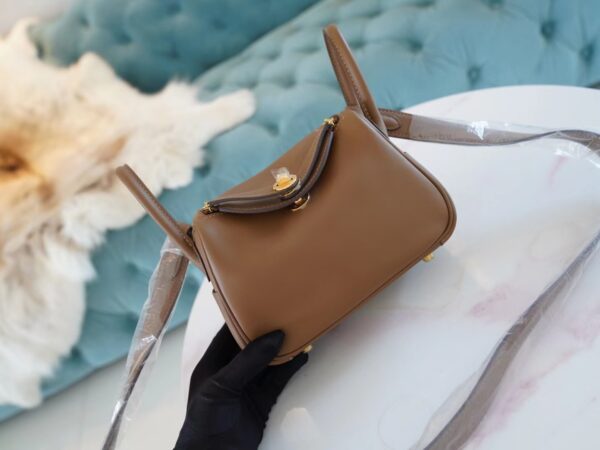 Wholesale Hermes 3G Alezan & 4B Biscuit Inner Swift Leather Mini Lindy 19CM