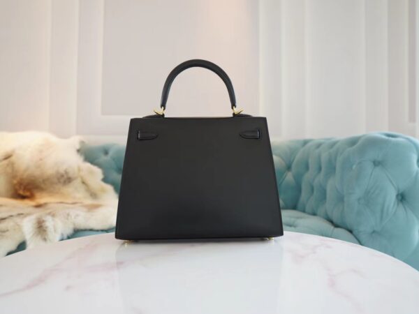 GPCMode Hermes Factory CK89 Nior Box Leather Kelly Bag25CM Gold Hardware
