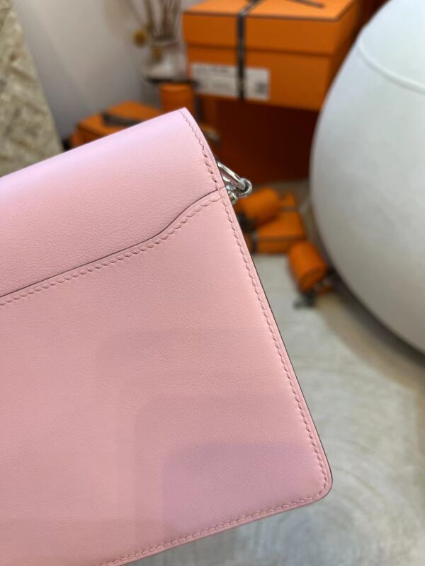 Saudi Arabia Riyadh Hermes Roulis 18cm Swift 3Q Rose Sakura Silver Hardware