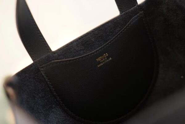 Full Handmade Hermes CK89 Black In The Loop18CM Clemence Leather Gold Hardware