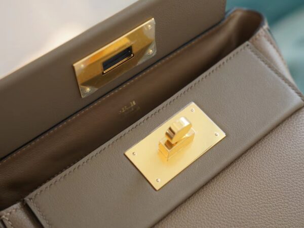 GPCMode Factory Hermes D0 Beige De Weimer Evercolor Mini Kelly 2424 Gold Hardware