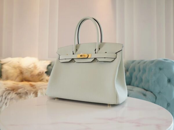 GPCMode Hermes Factory Birkin 30CM 0W Gris Neve Togo Leather Gold Hardware