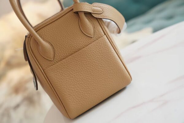 Full Handmade Hermes Lindy 26CM 0M Chai Clemence Leather Silver Hardware
