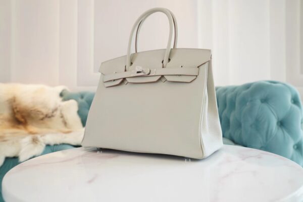 GPCMode Hermes Birkin Bag30CM C80 Gris Pearl Togo Leather Silver Hardware
