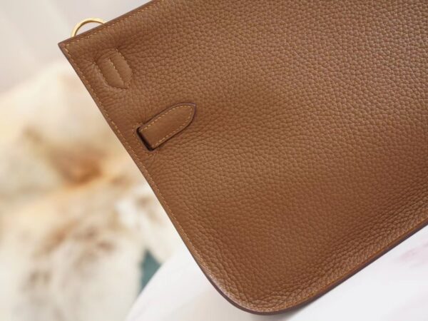 New GPCMode Hermes Jypsiere 28CM 3G Alezan Clemence Leather Gold Hardware