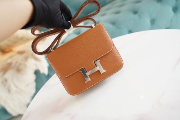 GPCMode Hermes Factory Constance14cm CK37 Gold Epsom Leather Silver Hardware