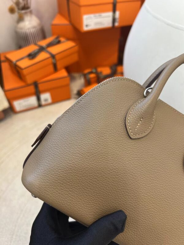 Hermes Mini Bolide 18 Evercolor D0 Beige De Weimer Silver Hardware