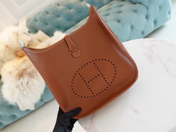 Hermes Factory Evelyne 29CM Barenia Leather Fauve Silver Hardware