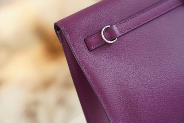 Full Handmade Hermes Kelly Danse22CM P9 Anemone Evercolor Leather Silver Hardware