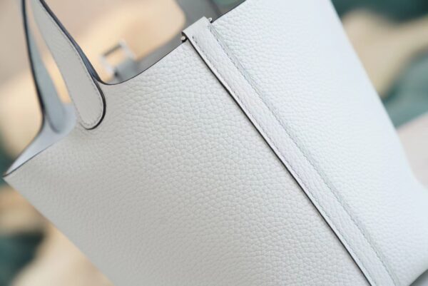 Stock GPCMode Hermes Picotin Bag18CM 08 Blue Pale Clemence Leather