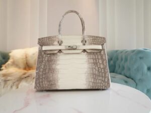 Hong Kong Hermes Birkin 30CM Himalaya Matte Niloticus Crocodile Gold Hardware