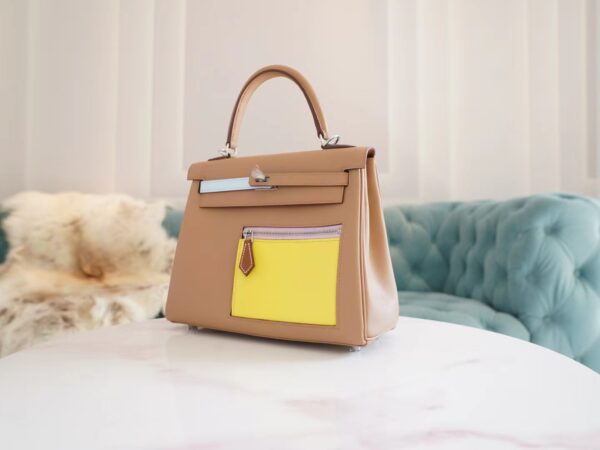 GPCMode Hermes Kelly25CM Colormatic Three Colors Swift Leather Silver Hardware