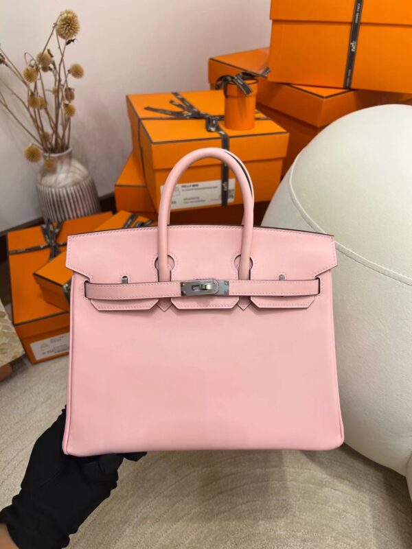 Singapore Kuala Lumpur Hermes Birkin 25CM Jonathan Leather 3Q Rose Sakura Silver Hardware