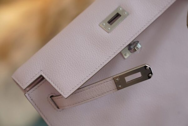 GPCMode Hermes Kelly Danse 22CM 09 Mauve Pale Evercolor Leather Silver Hardware