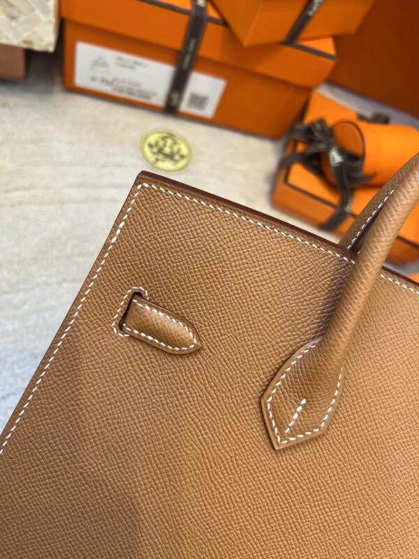 Handmade Hermes Birkin Sellier 25CM 37 Gold Epsom Gold Hardware