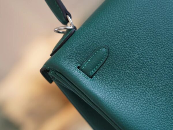 GPCMode Hermes Z6 Malachite Kelly 28CM Evercolor Leather Silver Hardware