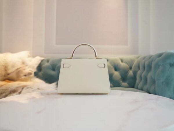 GPCMode Hermes Chevre Leather Mini Kelly 19CM 0T Mushroom Gold Hardware