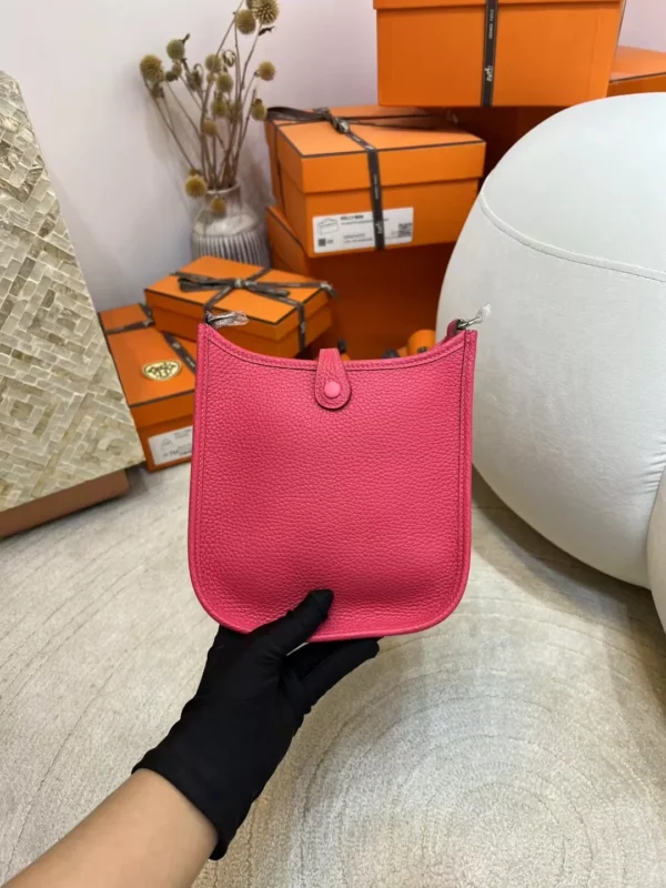 Full Handmade Clemence Leather T5 Rose Jaipur Mini Evelyne 16CM Silver Hardware