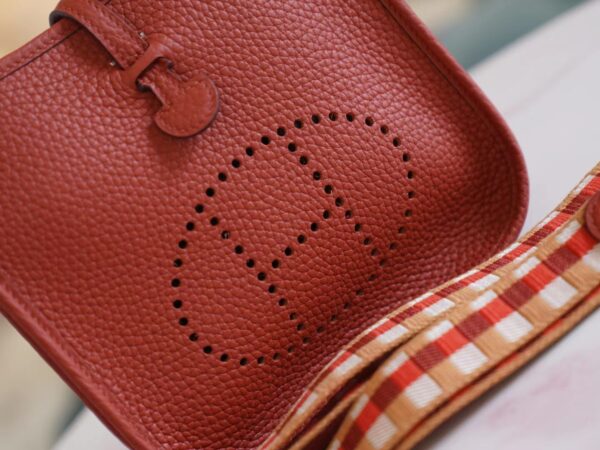 GPCMode Factory Hermes Clemence Evelyne Mini 16CM 5F Potiron Silver Hardware
