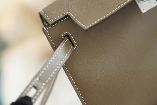 GPCMode Hermes Kelly Danse 22CM CK18 Etoupe Swift Leather Silver Hardware