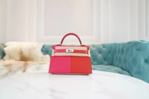 GPCMode Hermes Mini Kelly II 19CM Three Colors Epsom Leather Silver Hardware